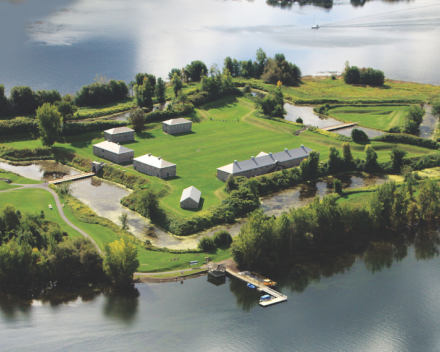 Vue aérienne du fort Lennox